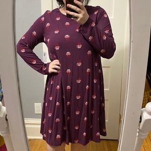 Floral long sleeve, jersey knit old navy dress